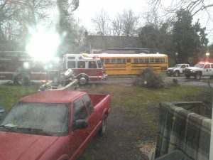 Bus accident sends 12 students to the hospital. (Courtesy: Sarah Johnson Sims)