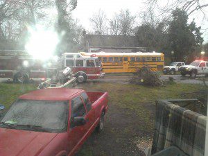 Bus accident sends 12 students to the hospital.  (Courtesy: Sarah Johnson Sims)