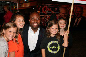 Pictured: Mason and friends with U.S. Senator Tim Scott