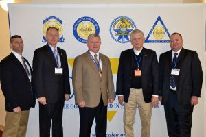 Captain Dave Aarons, Captain John Grainger, Police Chief Harvey Becker, City Administrator Dennis Harmon, Captain Shawn Laffey     Photo Taken By: Captain Dave Soderberg 