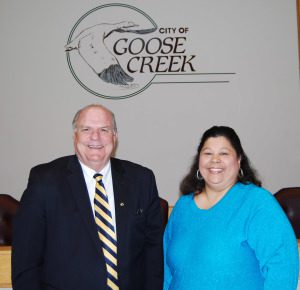 From left to right: Mayor Michael J. Heitzler and Lisa Collins (Tribal Administrator)