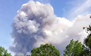 Heavy smoke scene from Bullhead Rd. in Cordesville.