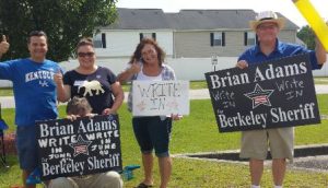 Some of the 'Concerned Voters of Berkeley County' at Devon Forest in Goose Creek.