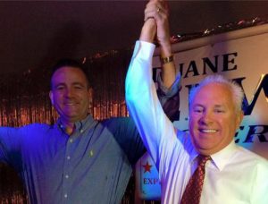 Berkeley Co. Republican Chairman Tim Callanan congratulates Lewis on his victory. (Via Berkeley County Republican Party)