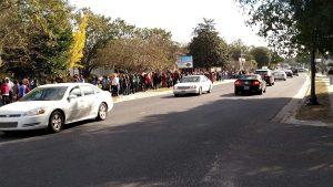 Flood victims line the block in Moncks Corner to apply for assistance