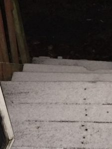 Snow on doorsteps in Saint Stephen (VIa Angela Radcliffe)