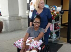 Pictured: Cpl. Kimber Gist leaves Trident Hospital