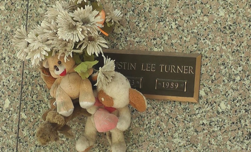 Pictured: Justin is buried near his mother, Elaine Pace, at Summerville Cemetery-Mausoleum off of Boone Hill Road.
