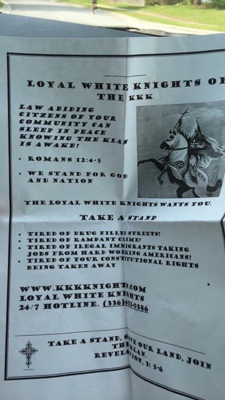 Pictured: A copy of the flyer sent to us by a Goose Creek homeowner