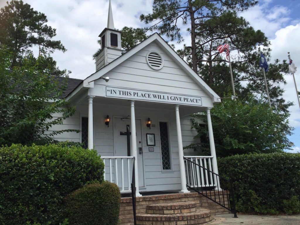 The chapel sits on about one acre of land.