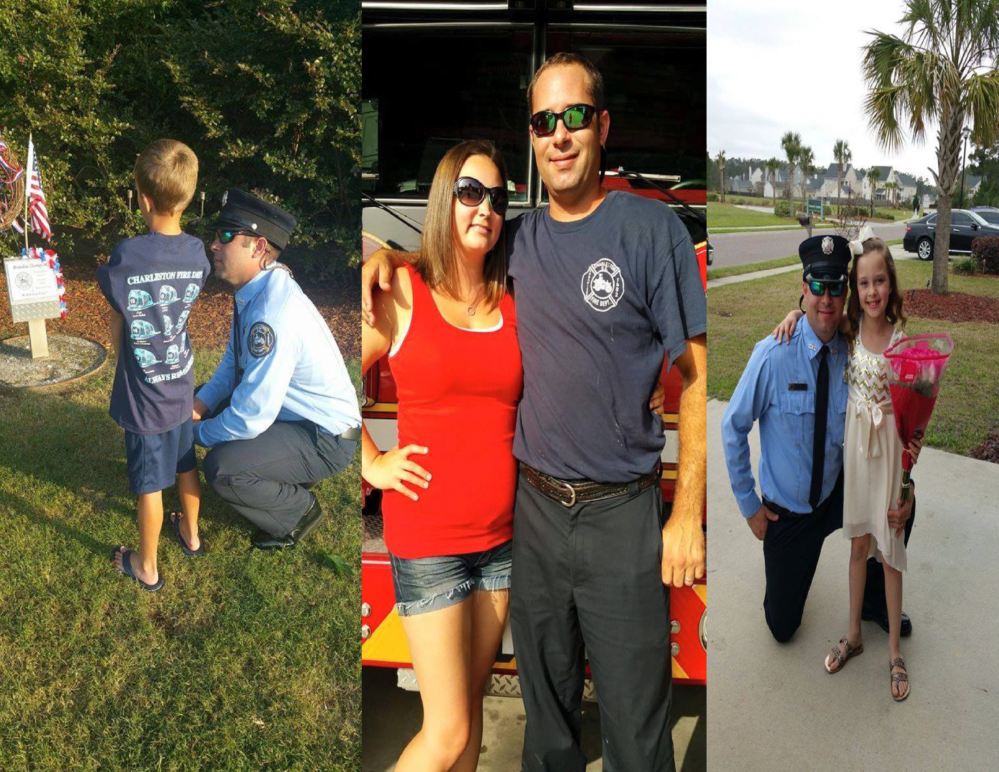 Pictured: Jesse, his wife and two of their children.