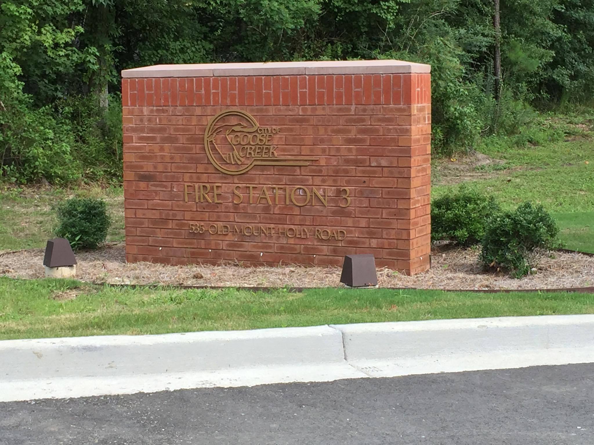 New sign greets people as the pull up to the new station.