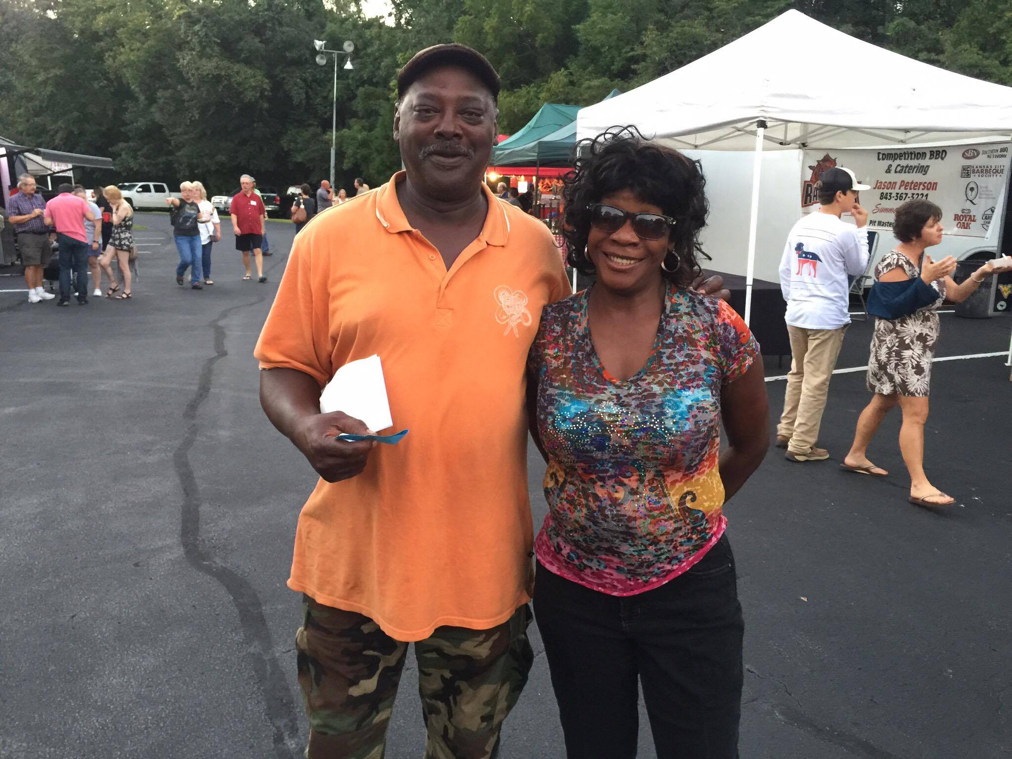 Johns Rivers and Dee Reid, both of Moncks Corner, came to the cook off after seeing signs posted around town.