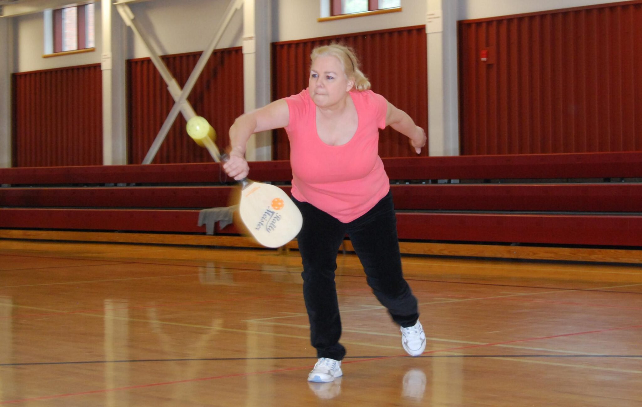 Pickleball is a racquet sport that combines elements of badminton, tennis and table tennis.