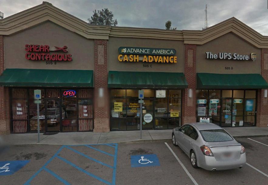 Pictured: Advance America Cash Advance in Moncks Corner