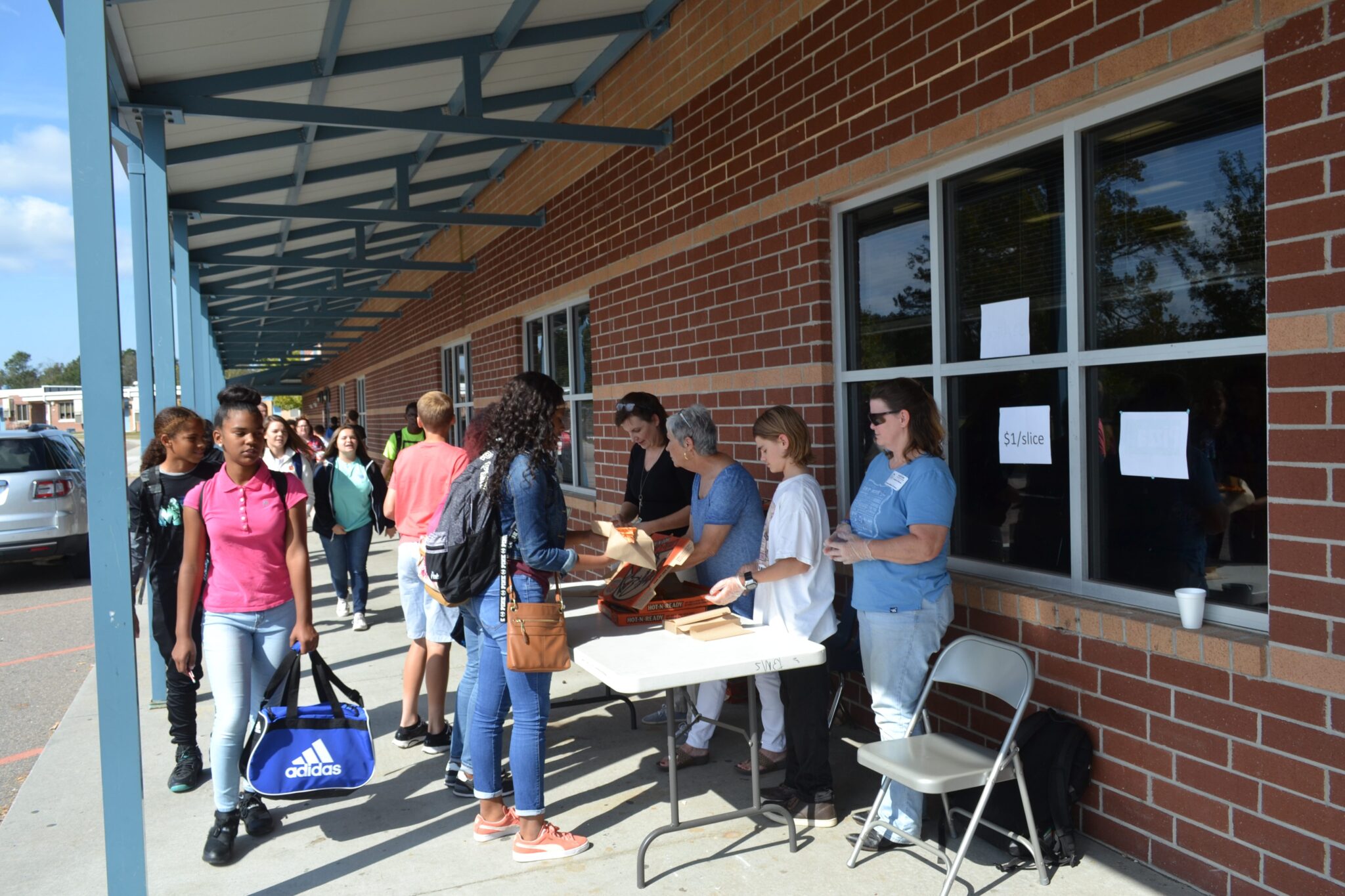 Pictured: Students hold pizza fundraiser for Nathan. The event was sponsored by Little Caesar's. (Provided)